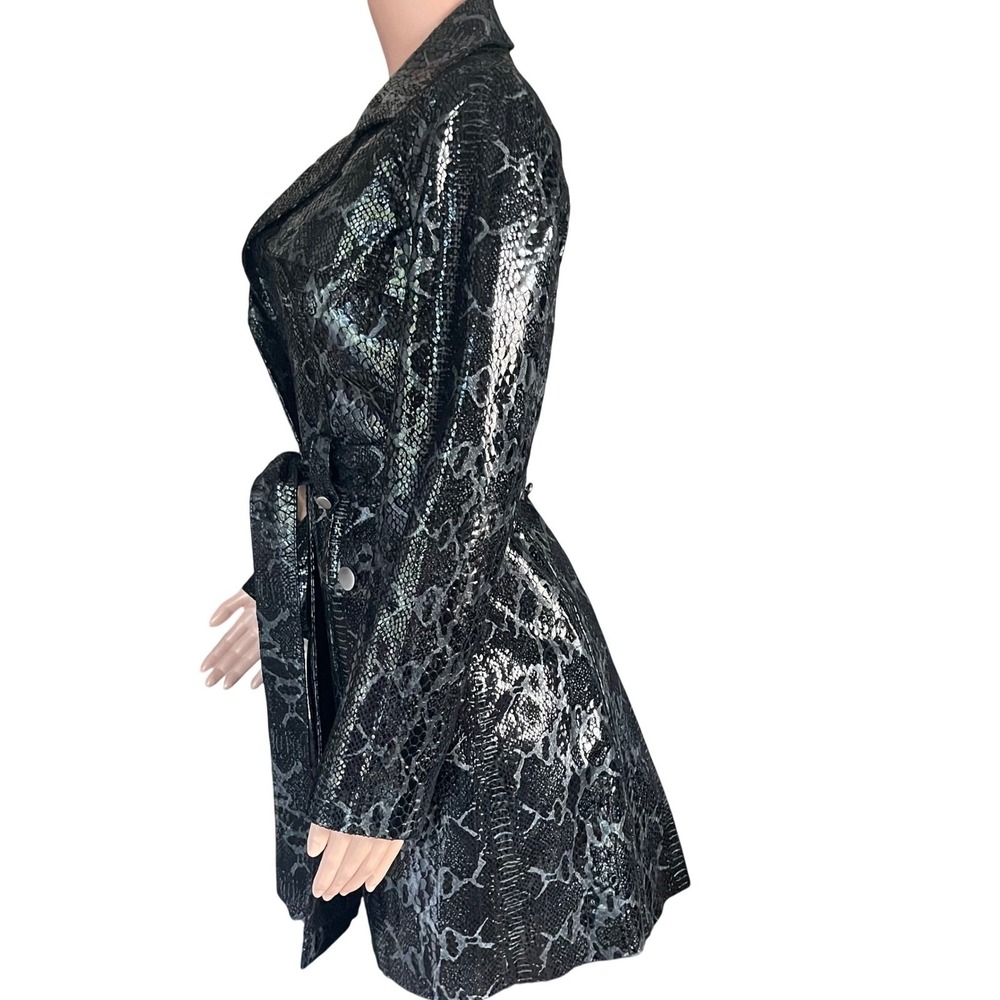 In Suede‎ Black Leather Jacket M Real Leather Cropped Moto Y2K Vintage Look